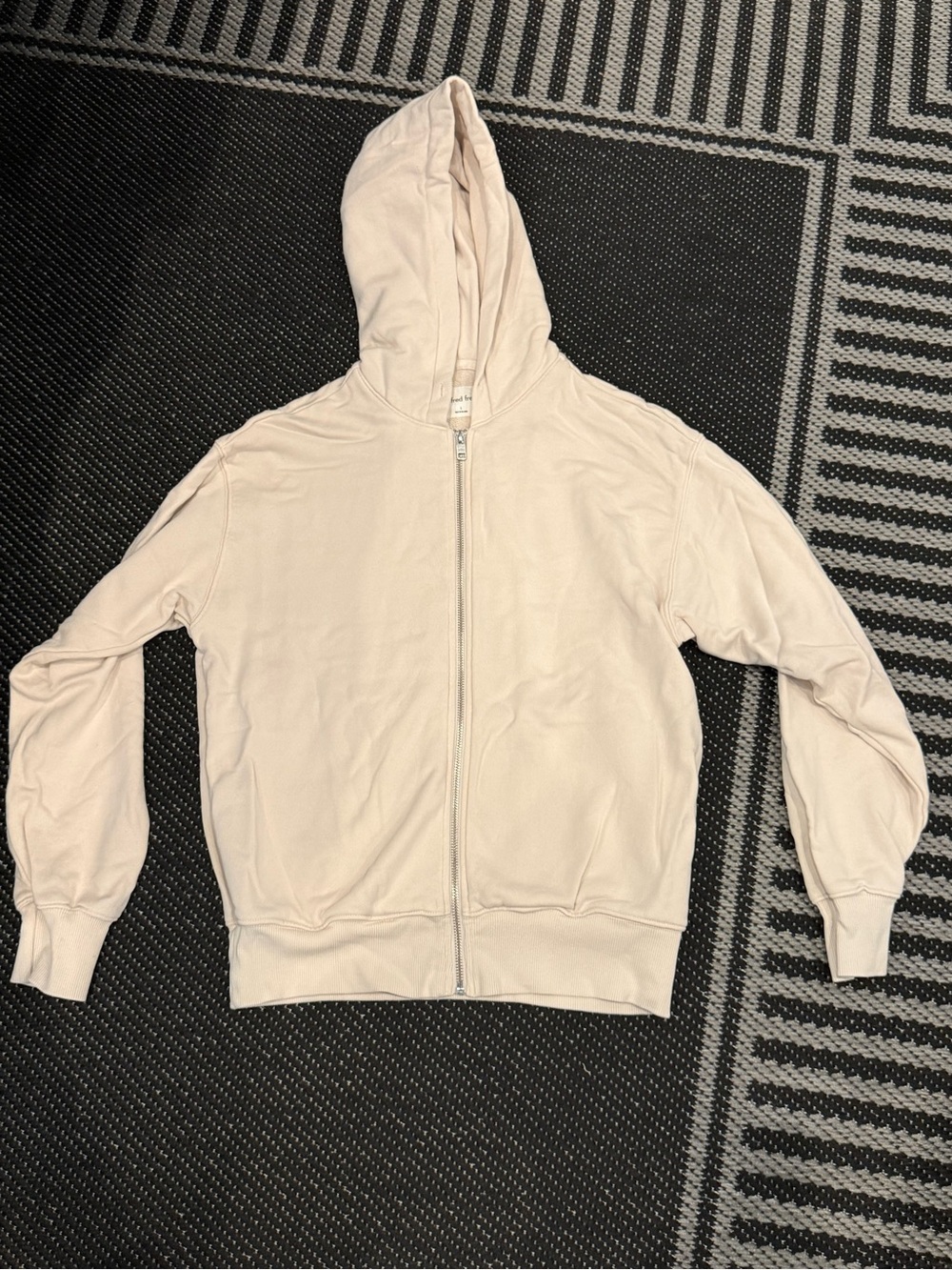Wilfred Free Soft Beige Full-Zip Hoodie